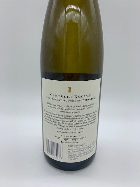 CASTELLI ESTATE RIESLING 2018